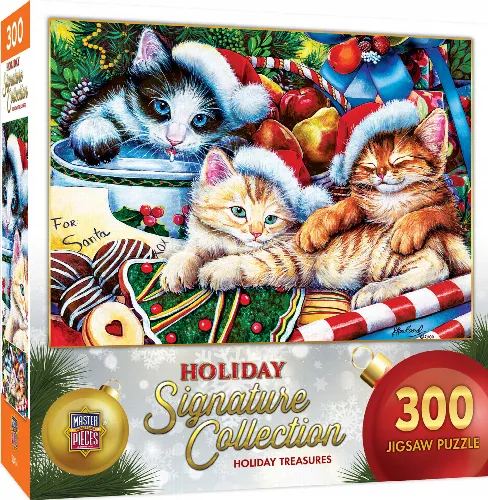 MasterPieces Christmas Jigsaw Puzzle - Holiday Treasures - 300 Piece - Image 1