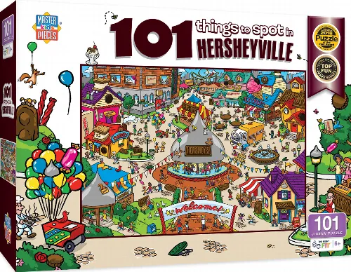 MasterPieces 101 Things to Spot Jigsaw Puzzle - in Hersheyville Kids - 100 Piece - Image 1