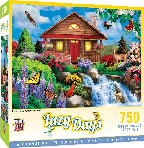 MasterPieces Lazy Days Jigsaw Puzzle - Floral Falls by Alan Giana - 750 Piece - Image 1
