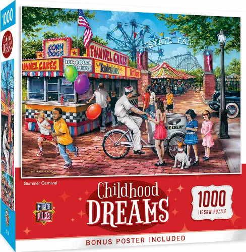 MasterPieces Childhood Dreams Jigsaw Puzzle - Summer Carnival - 1000 Piece - Image 1