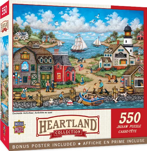 MasterPieces Heartland Jigsaw Puzzle - Dockside Activities - 550 Piece - Image 1