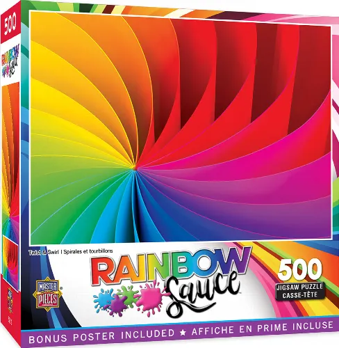 MasterPieces Rainbow Sauce Jigsaw Puzzle - Twist & Swirl - 500 Piece - Image 1