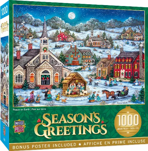 MasterPieces Holiday Christmas Jigsaw Puzzle - Peace on Earth - 1000 Piece - Image 1