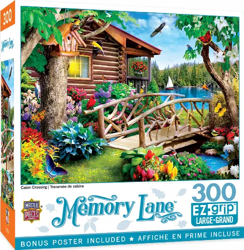 MasterPieces Memory Lane Jigsaw Puzzle - Cabin Crossing By Alan Giana - 300 Piece - Image 1