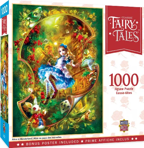 MasterPieces Classic Fairytales Jigsaw Puzzle - Alice in Wonderland - 1000 Piece - Image 1