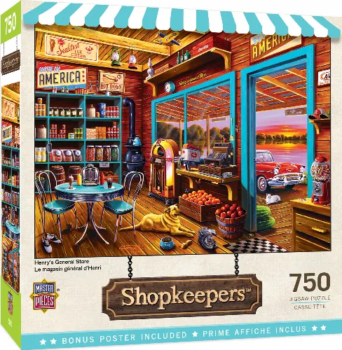 MasterPieces Shopkeepers Jigsaw Puzzle - Henry's General Store - 750 Piece - Image 1