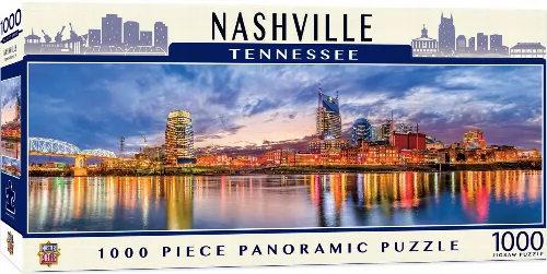 MasterPieces American Vista Panoramic Jigsaw Puzzle - Nashville - 1000 Piece - Image 1