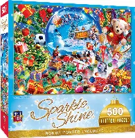 MasterPieces Holiday Glitter Jigsaw Puzzle - Snow Globe Dreams - 500 Piece