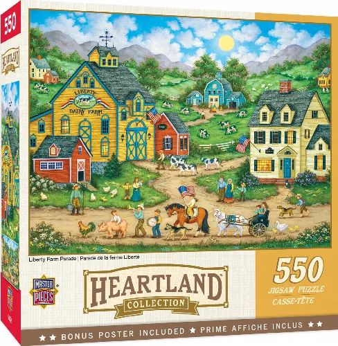 MasterPieces Heartland Jigsaw Puzzle - Liberty Farm Parade - 550 Piece - Image 1