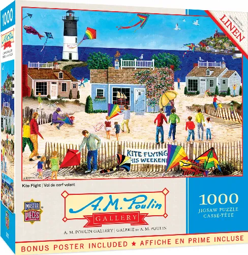 MasterPieces AM Poulin Am Poulin Jigsaw Puzzle - Kite Flight - 1000 Piece - Image 1