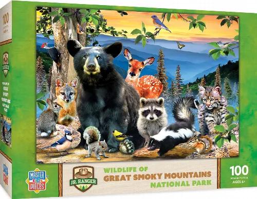 MasterPieces Licensed National Parks Jigsaw Puzzle - Great Smokey Mountains National Park Kids - 100 Piece - Image 1