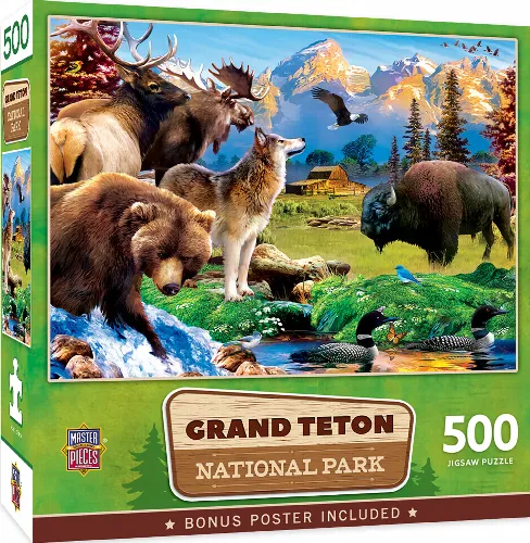 MasterPieces National Parks Jigsaw Puzzle - Grand Teton National Park - 500 Piece - Image 1