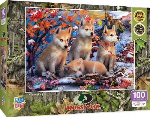 MasterPieces Licensed Mossy Oak Jigsaw Puzzle - The Young Pack Kids - 100 Piece - Image 1