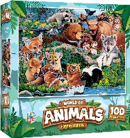 MasterPieces World of Animals Jigsaw Puzzle - Forest Friends Kids - 100 Piece