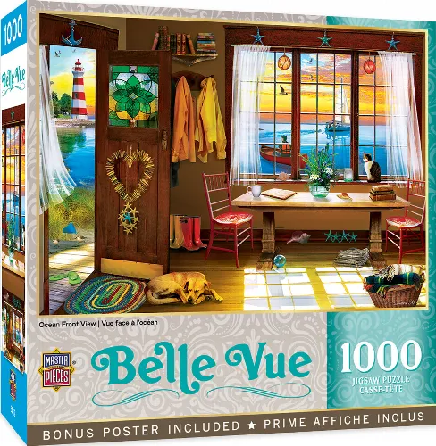 MasterPieces Belle Vue Jigsaw Puzzle - Ocean Front View - 1000 Piece - Image 1