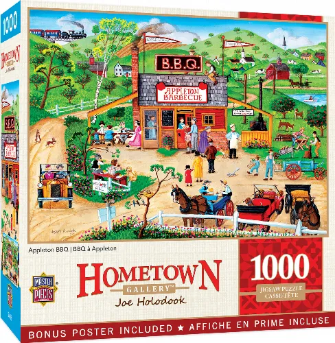 MasterPieces Hometown Gallery Jigsaw Puzzle - Appleton BBQ - 1000 Piece - Image 1