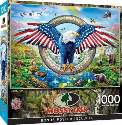 MasterPieces Mossy Oak 1000 Piece Puzzles Mossy Oak Jigsaw Puzzle - Liberty Falls - 1000 Piece - Image 1