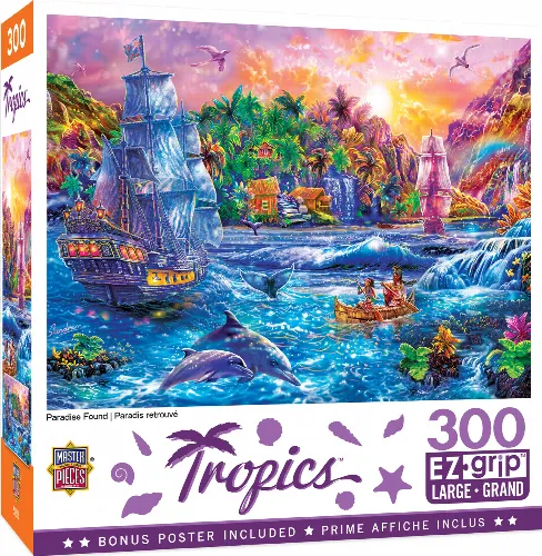 MasterPieces Tropics Tribal Spirit Jigsaw Puzzle - Paradise Found - 300 Piece - Image 1
