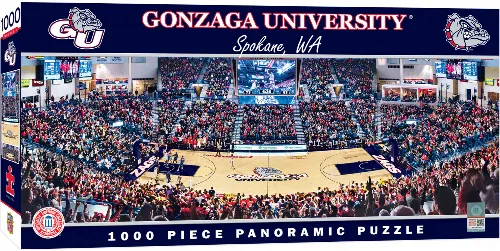 MasterPieces Stadium Panoramic Gonzaga Bulldogs Basketball Jigsaw Puzzle - Center View - 1000 Piece - Image 1
