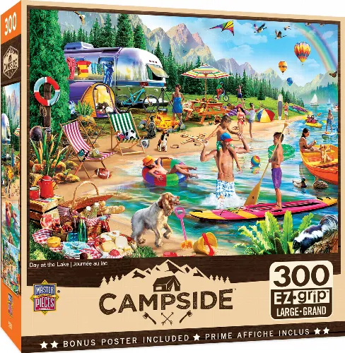 MasterPieces Campside Jigsaw Puzzle - Day at the Lake - 300 Piece - Image 1