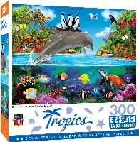 MasterPieces Tropics Tribal Spirit Jigsaw Puzzle - Dolphin Ride - 300 Piece