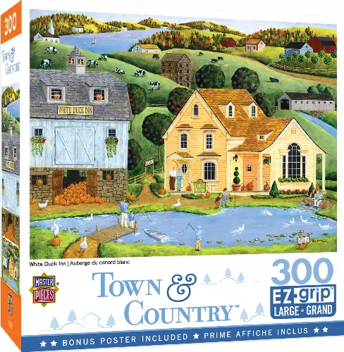 MasterPieces Town & Country Jigsaw Puzzle - The White Duck Inn By Art Poulin - 300 Piece - Image 1