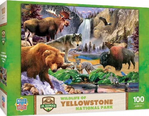 MasterPieces Licensed National Parks Jigsaw Puzzle - Yellowstone National Park Kids - 100 Piece - Image 1