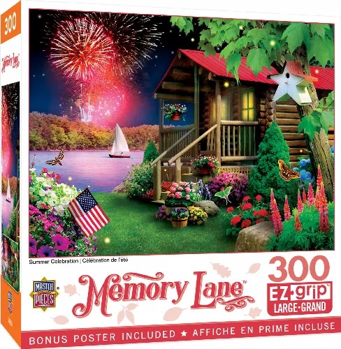 MasterPieces Memory Lane Jigsaw Puzzle - Summer Celebration By Alan Giana - 300 Piece - Image 1