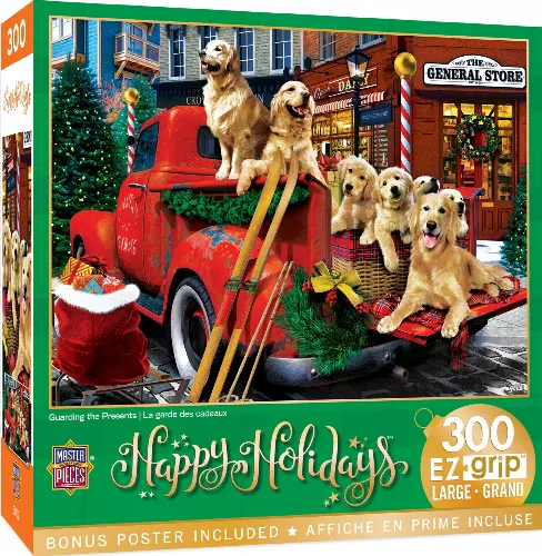 MasterPieces Holiday Christmas Jigsaw Puzzle - Guarding the Presents - 300 Piece - Image 1