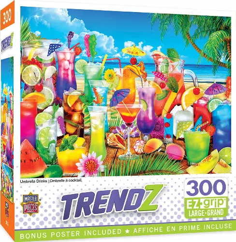 MasterPieces Trendz Jigsaw Puzzle - Umbrella Drinks - 300 Piece - Image 1