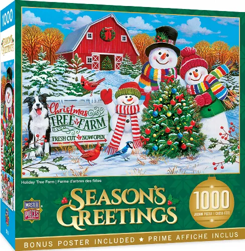 MasterPieces Holiday Christmas Jigsaw Puzzle - Tree Farm - 1000 Piece - Image 1
