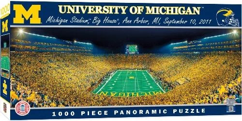 MasterPieces Stadium Panoramic Michigan Wolverines NCAA Sports Jigsaw Puzzle - End View - 1000 Piece - Image 1