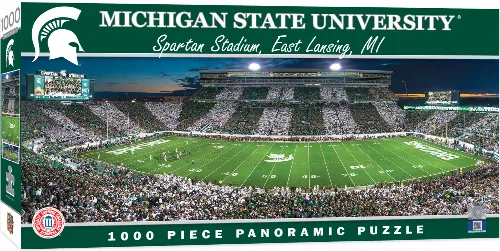 MasterPieces Stadium Panoramic Michigan State Spartans Jigsaw Puzzle - Center View - 1000 Piece - Image 1