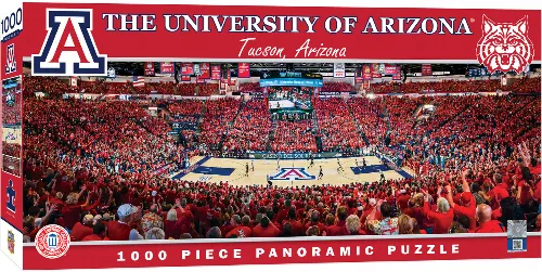 MasterPieces Stadium Panoramic Arizona Wildcats Basketball Jigsaw Puzzle - Center View - 1000 Piece - Image 1