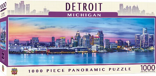 MasterPieces American Vista Panoramic Jigsaw Puzzle - Detroit - 1000 Piece - Image 1