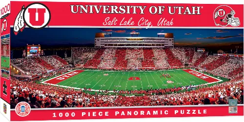 MasterPieces Stadium Panoramic Utah Utes Jigsaw Puzzle - Center View - 1000 Piece - Image 1