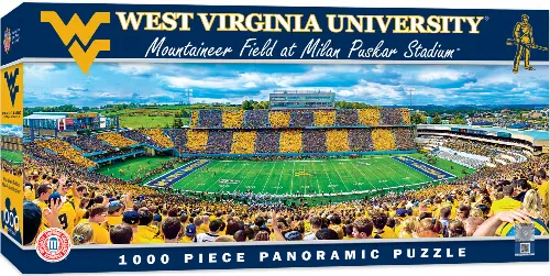 MasterPieces Stadium Panoramic West Virginia Mountaineers Jigsaw Puzzle - Center View - 1000 Piece - Image 1