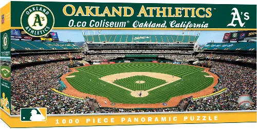 MasterPieces Stadium Panoramic Oakland Athletics MLB Sports Jigsaw Puzzle - Center View - 1000 Piece - Image 1