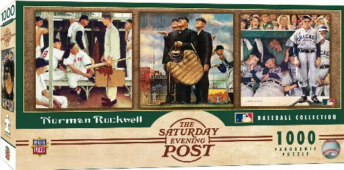 MasterPieces Panoramic Jigsaw Puzzle - Saturday Evening Post Baseball - 1000 Piece - Image 1