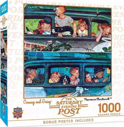 MasterPieces Saturday Evening Post Jigsaw Puzzle - Coming and Going - 1000 Piece - Image 1