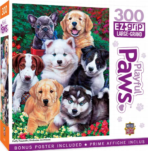 MasterPieces Playful Paws Jigsaw Puzzle - Fluffy Fuzzballs - 300 Piece - Image 1