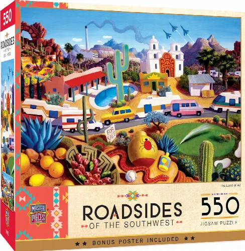 MasterPieces Roadsides of the Southwest Jigsaw Puzzle - The Land of AZ - 550 Piece - Image 1
