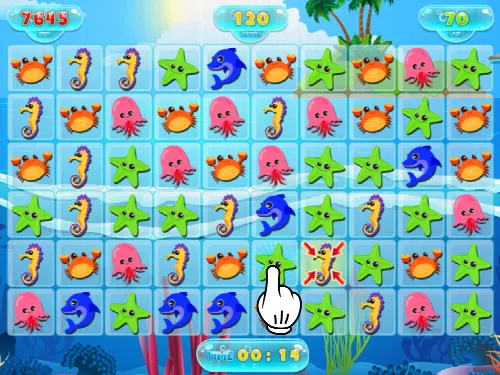 Fish Sea Animals Puzzle Fun Match 3 Games Relax - Image 1