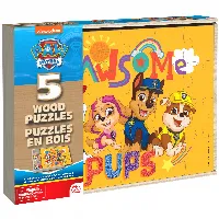 PAW Patrol Wooden Jigsaw Puzzle 5-Pack