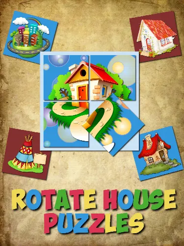 Puzzles - houses for children - Image 1