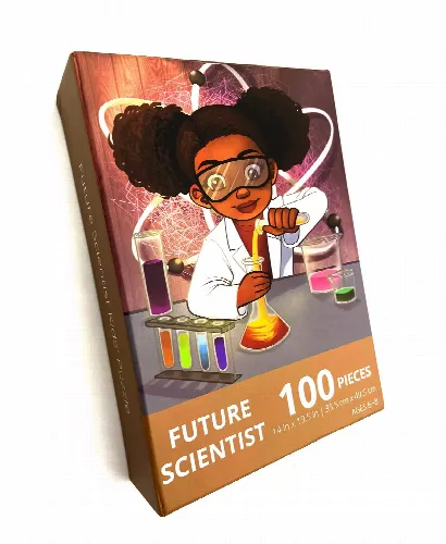 Puzzle Huddle Future Scientist Jigsaw Puzzle - Chemistry Girl - 100 Piece - Image 1