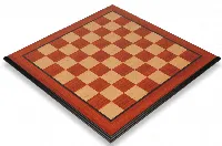 Padauk & Bird's Eye Maple Molded Edge Chess Board - 2" Squares