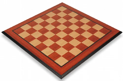 Padauk & Bird's Eye Maple Molded Edge Chess Board - 2.125" Squares - Image 1