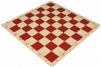 The Chess Store Silicone Rollup Chess Board Red - 2.25" Squares