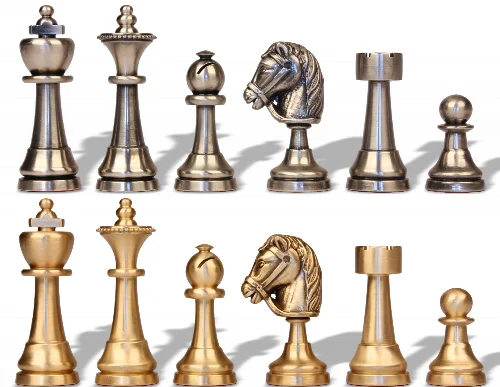 Classic Persian Staunton Solid Brass Chess Set by Italfama - Image 1
